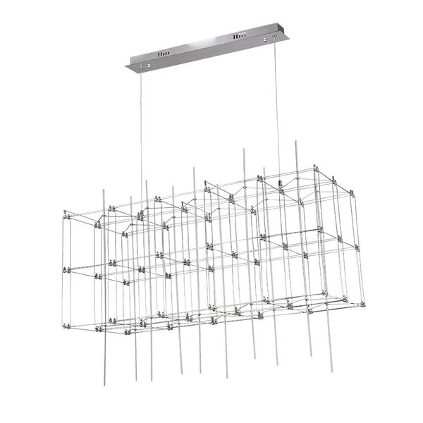 Pendente Sky Cromado / Transparente 54xled W