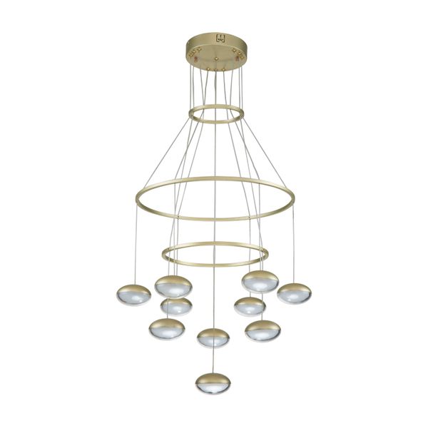 Pendente Ludique Dourado / Transparente 10xled 5w