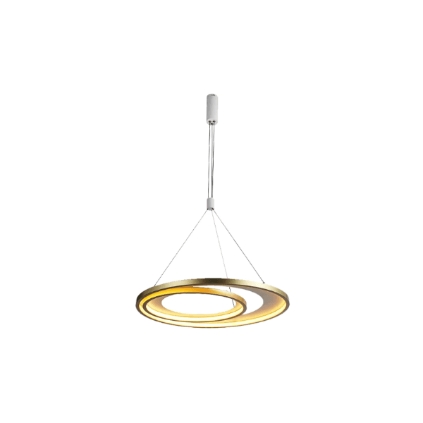 Pendente Loop Branco / Dourado 1xled 48w