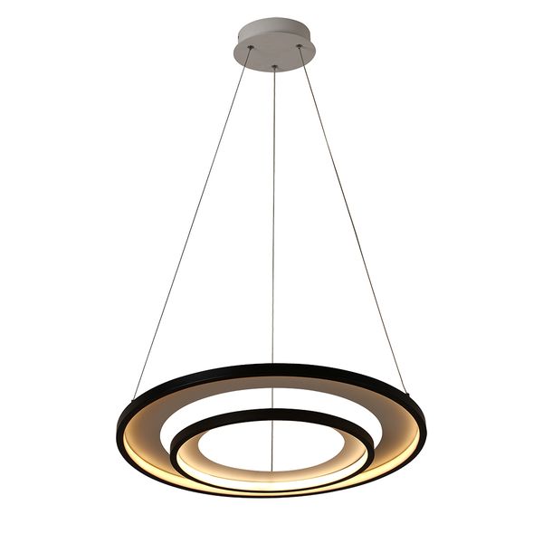 Pendente Loop Preto / Branco 1xled 76w