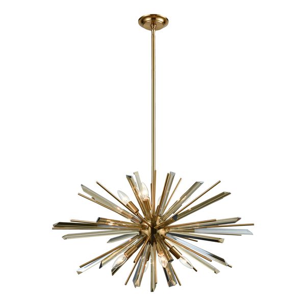 Pendente Nix Bronze / Transparente 10xe14 Vela Max 40w