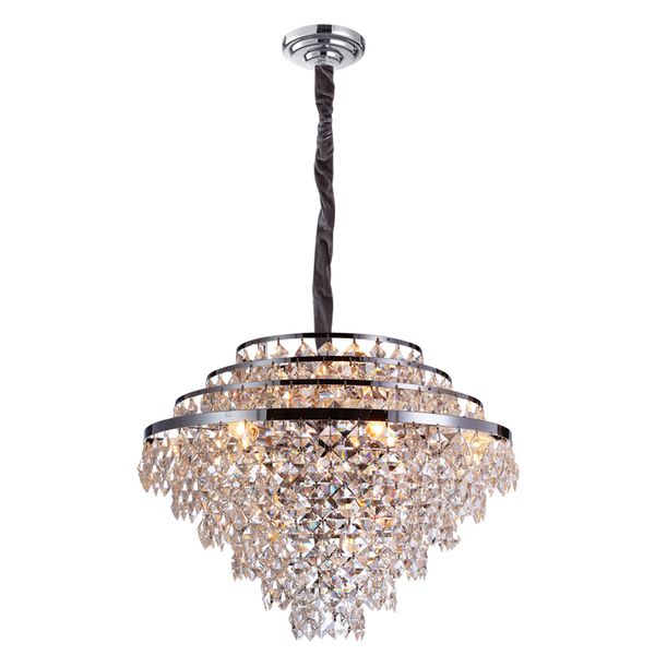 Pendente Palace Cromado / Transparente 15xe14 Vela Max 40w
