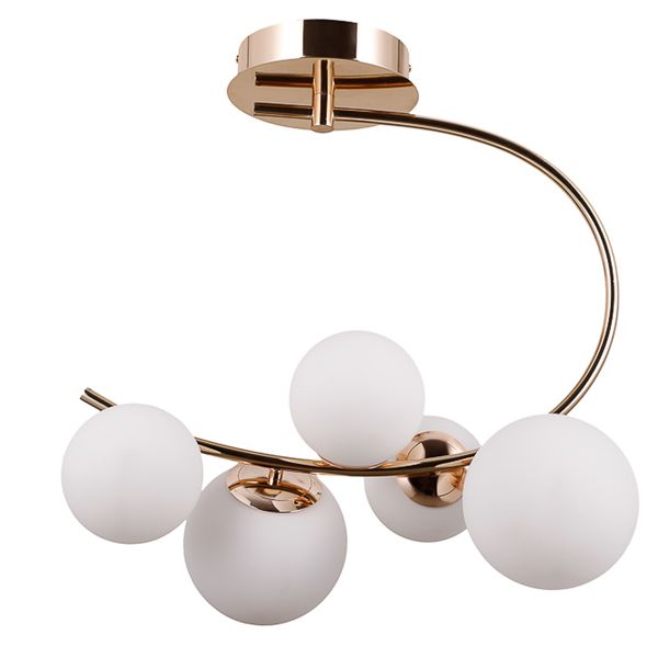 Plafon Nero Dourado / Branco 5xg9 Max 10w