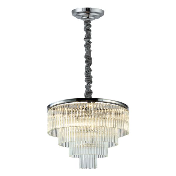 Pendente Vivi Cromado / Transparente 9xe14 Vela Max 40w