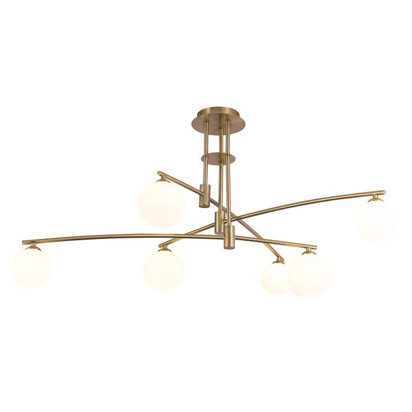 Plafon Calder Dourado / Branco 6xg9 Max 7w