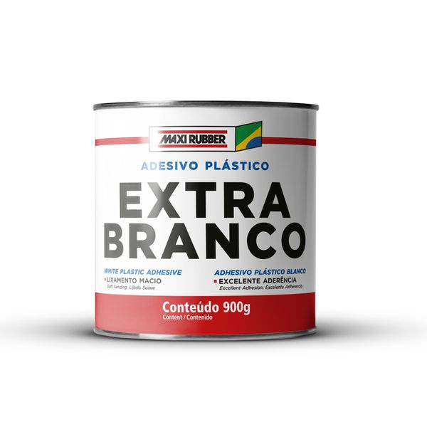 Adesivo Plastico Extra Branco 900g Maxi Rubber