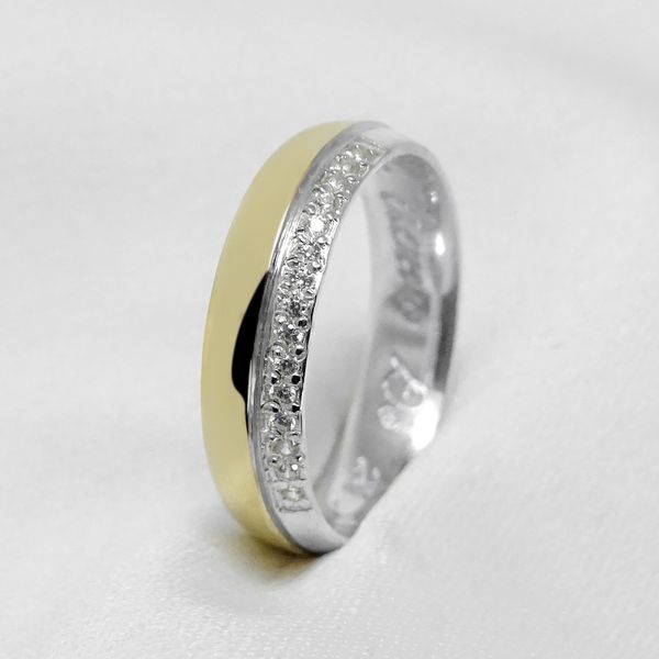 Aliança de Noivado e Casamento Revestida em Ouro 5mm Diana - Peça Única 