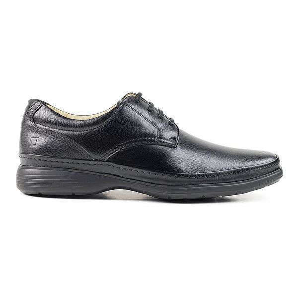 Sapato Social Pipper Leve em Couro Pelica Preto