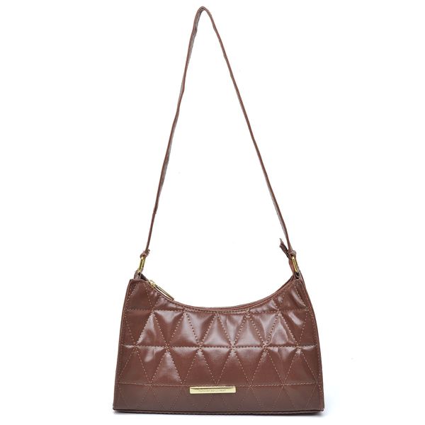 Bolsa Baguete Matelassê Caramelo