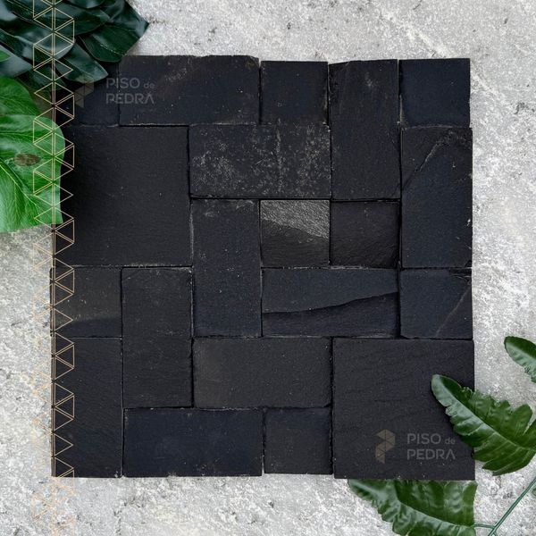 Pedra Ferro Preta 5x5 5x10 10x10 Mosaico Telado 30x30 cm