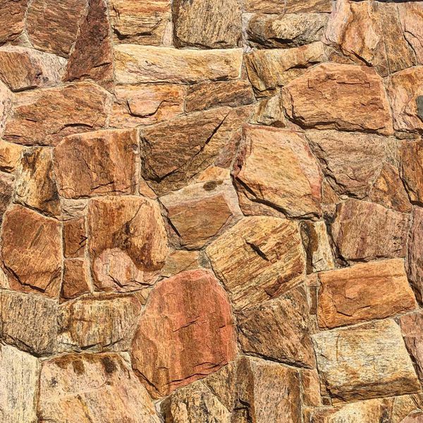 Pedra Madeira Amarela Irregular Mescla