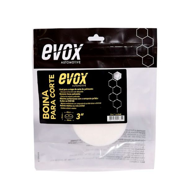 BOINA DE ESPUMA BRANCA DE CORTE 3 POLEGADAS EVOX