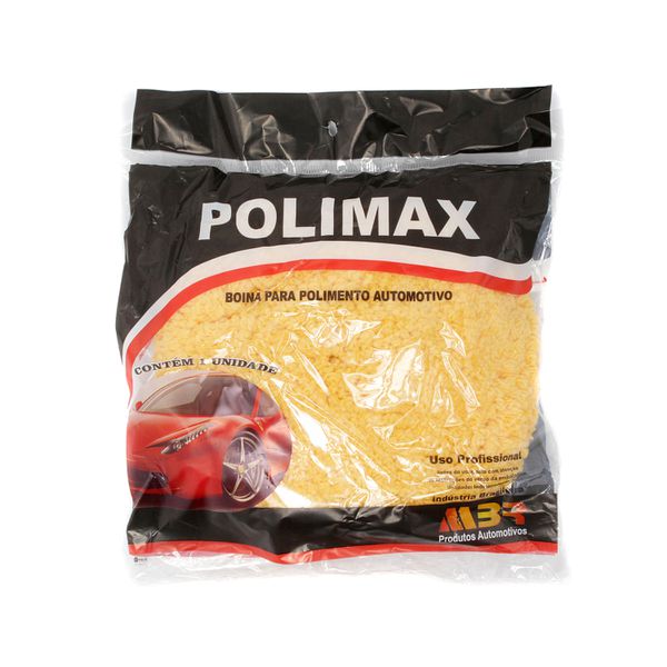 BOINA DE LA DUPLA FACE 8 POLEGADAS AMARELA POLIMAX