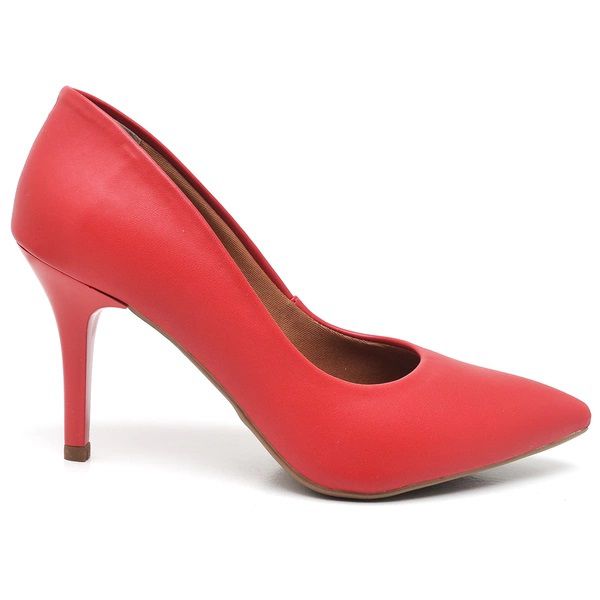 Scarpin Vermelho Ferrari Fosco Salto Médio