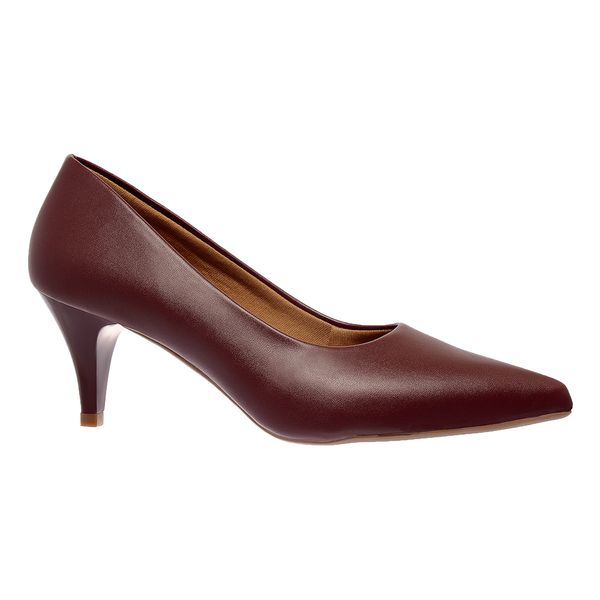 Scarpin Marsala Fosco Salto Baixo