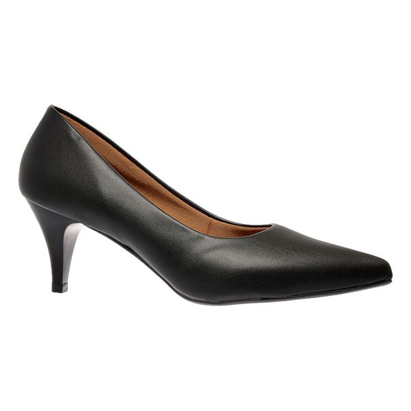 Scarpin Preto Fosco Salto Baixo