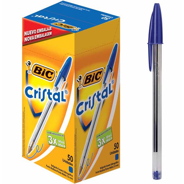Caneta Bic Cristal Azul C/50 UND