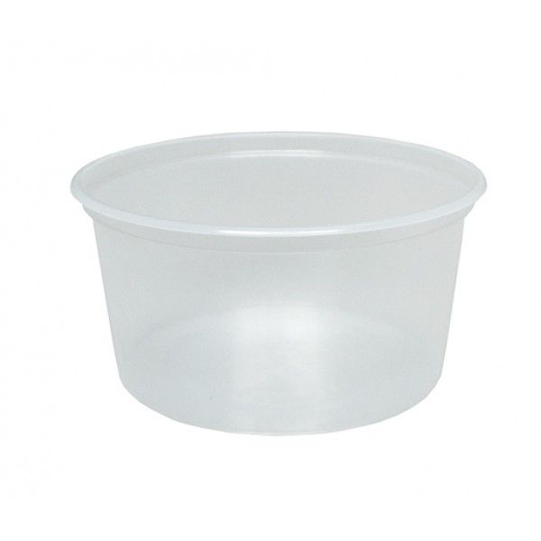 Pote Plástico Copaza Translúcido Liso 200ml c/50 und