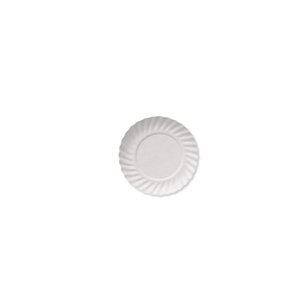 Prato de Papelão Rio Verde Branco nro 01 13cm c/100 und