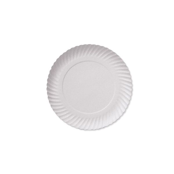 Prato de Papelão Rio Verde Branco nro 05 23cm c/100 und