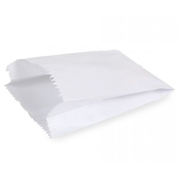 Saco de Papel Mono Branco Pipoca 3 C/100 UND