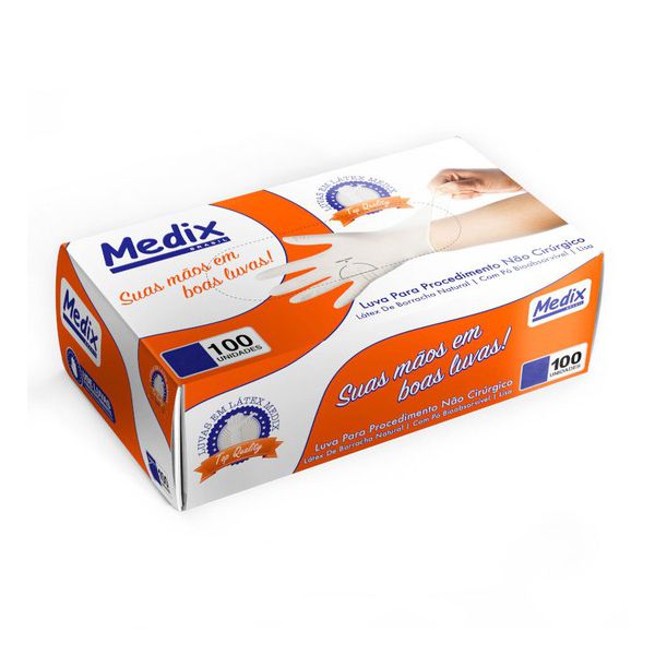 Luva Procedimento Latex Medix C/Pó P C/100 UND