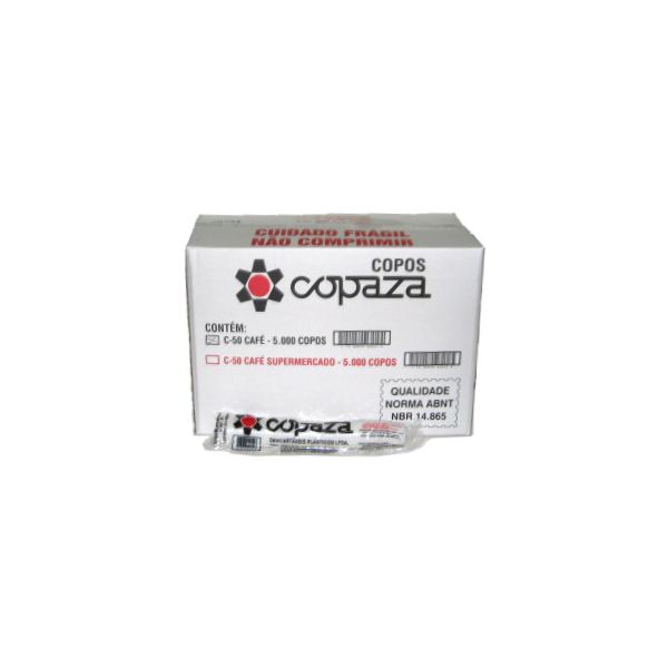Copo Plástico Copaza Translúcido 50ml c/50x100 und
