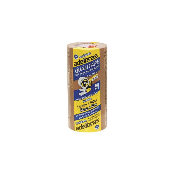 Fita Adesiva Adelbras PP Qualitape Marron 12/MMX40M-04
