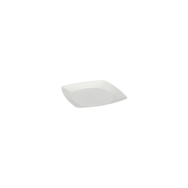 Prato Plástico Prafesta Quadrado Branco 16cm c/30x10 und