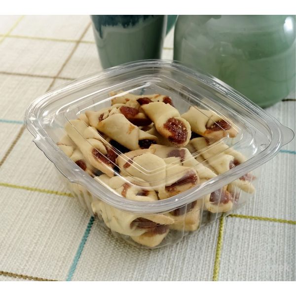 Pote Plástico Pet Retangular Galvanotek Ref. GA90 com Tampa 450ml c/10 und