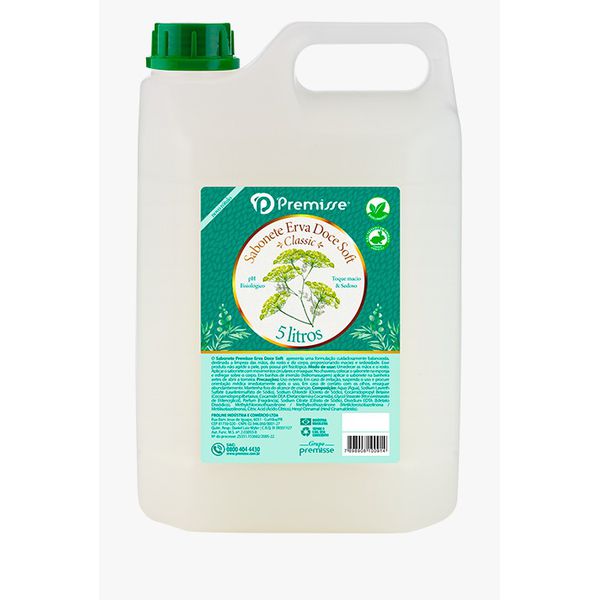 Sabonete Liquido Premisse 5L Erva Doce Soft