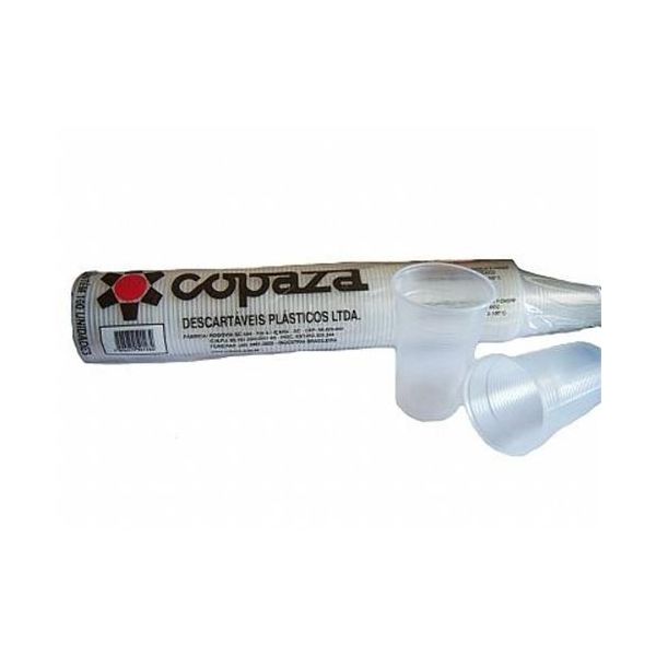 Copo Plástico Copaza Translúcido 200ml c/100 und