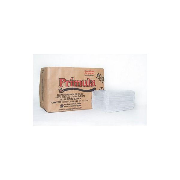 Toalha Interfolha Primula 20x21 2DB Branca Ext-1000