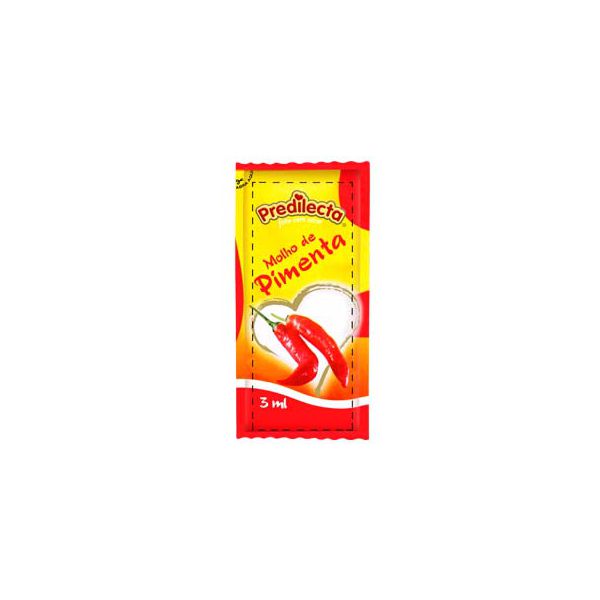 Molho de Pimenta Sachê Líquido Vermelho Predilecta c/144 und