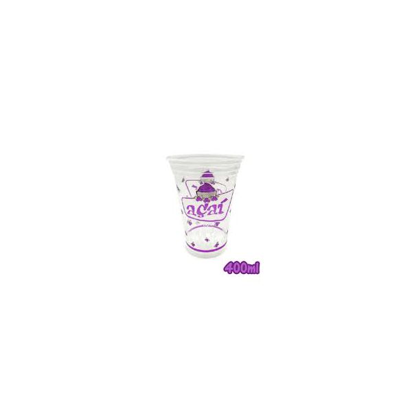 Copo Plástico Rioplastic Transparente PP Açaí 400ml c/50 und