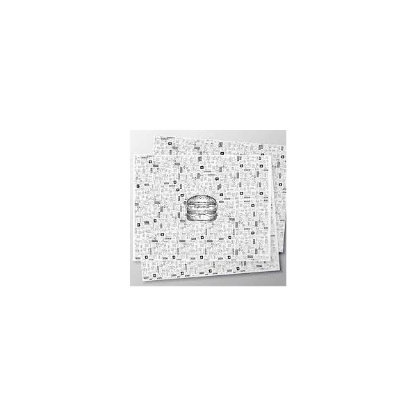 Papel P/ Lanche Imp. Com Pelicula Pluma 30x38CM C/500 UND