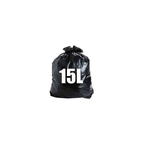 Saco Lixo Preto Reforçado 15Litro C/00 UND 39x58x0,004