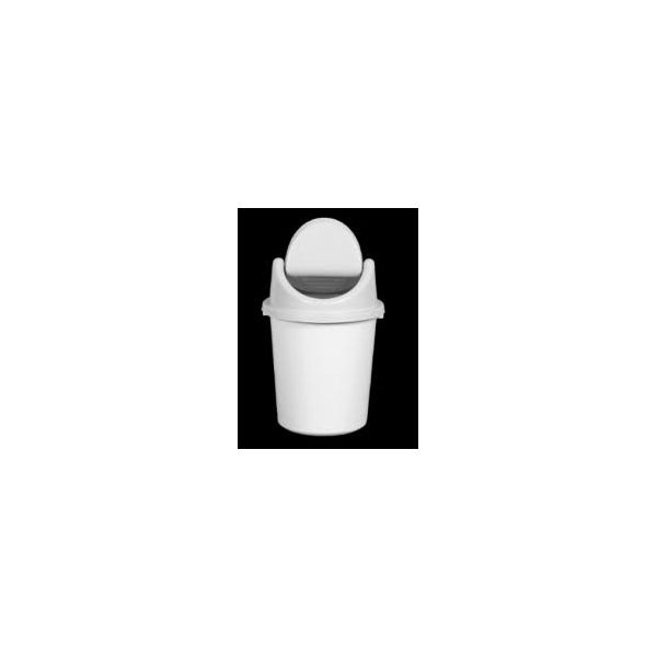 Lixeira Tipo Cesto Fechado c/ Tampa Basculante 53,3L Branco Ref. 6520