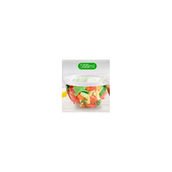 Pote Plástico PP Bowl Prafesta com Sobretampa 500ml c/12x20 und