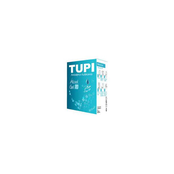Alcool Gel Tupi Sache 70 INPM Antisseptico 800ML C/12 UND