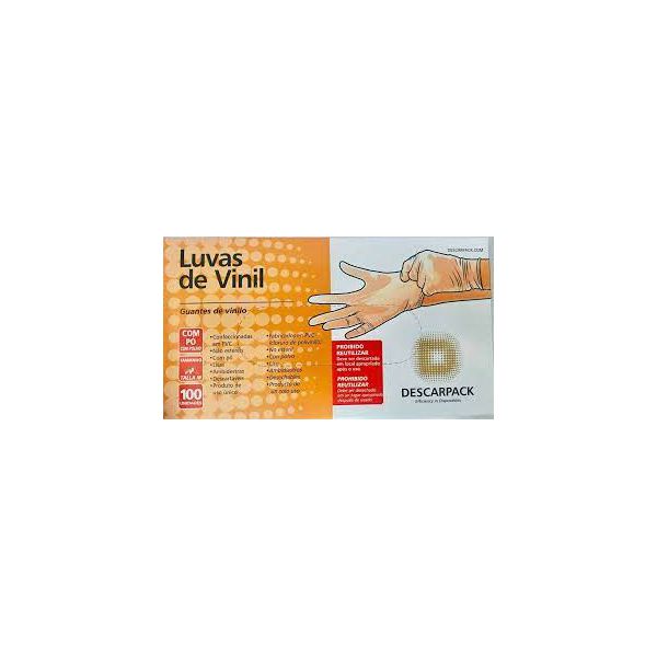Luva Procedimento Vinil Descarpack C/PÓ GG C/100 UND