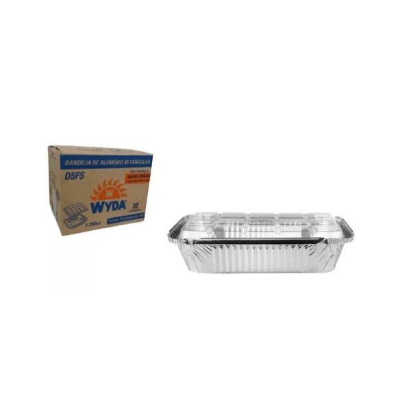 Bandeja Aluminio Wyda C/Tampa Pet 1150ML D5FS C/50