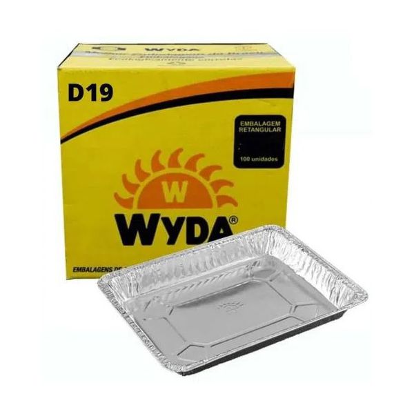 Bandeja Aluminio Wyda S/Tampa 1050ML D19 C/100