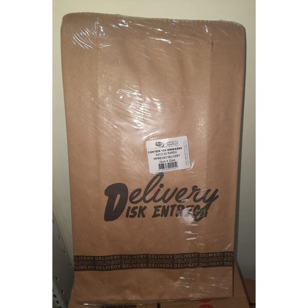 Saco de Papel Kraft D2 Pluma 70G IMP. Delivery C/100 28X32