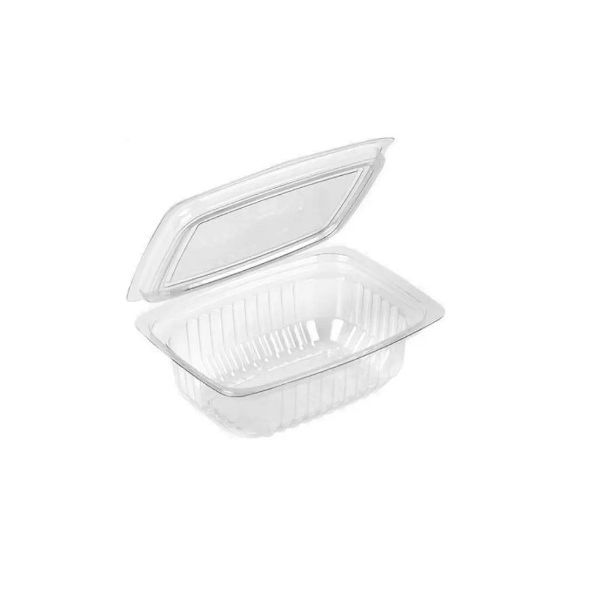 Pote Plástico Pet Retangular Prafesta Ref. P92 com Tampa 750ml c/150 und