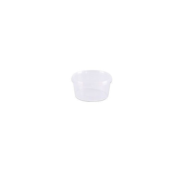 Pote Plástico PP Redondo Prafesta com Tampa e Lacre 250ml c/30x10 und