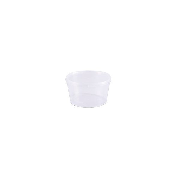 Pote Plástico PP Redondo Prafesta com Tampa e Lacre 1000ml c/16x10 und