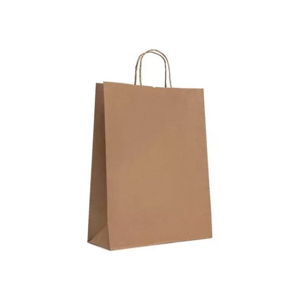 Sacola Papel Kraft Natural Zagarollo 18x10,5x27CM C/10