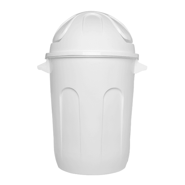 Lixeira Tipo Cesto Fechado Basculante Jaguar 60L Branco Ref. 3000