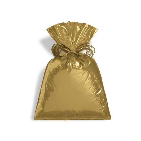 SACO PARA PRESENTE CROMUS 25X37CM METALCOR OURO FOSCO-50